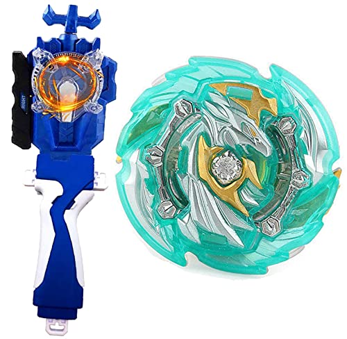 SUPERBLADE Metal Fusion Games Blade Toy Set Sparking Launcher Grip Bey Battling Top Burst GT B-148 Booster Heaven Pegasus 10P.Lw Sen Left and Right Launcher Play Blades Gaming Toy Set Gift for Boys 4+