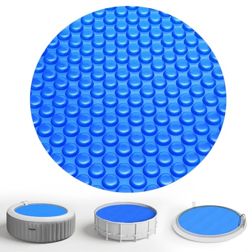 KETNET Cubierta solar para piscina de 10 pies de diámetro redonda, manta solar para albercas enterradas y sobre el...