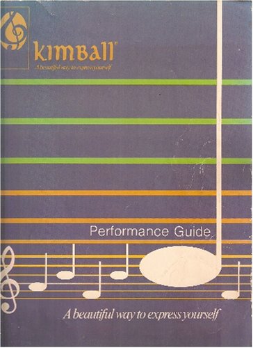 Front cover of the Kimball Swinger Organ Course Part One: Performance Guide book, showing the title, brand logo, and musical staff with notes.