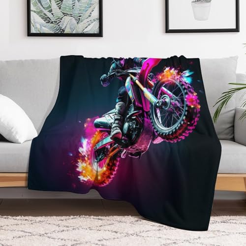 Couverture flannel moto chaude douce lavable machine 140x180cm - 3