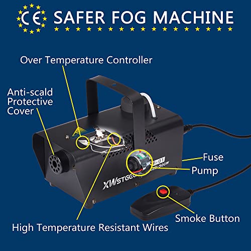 Xwstgeq Fog Machine Smoke Machine For Halloween Parties Wedding Photography,500 Watt Portable Safe Fogger Machines With 2 Temperature Controllers #TOP2