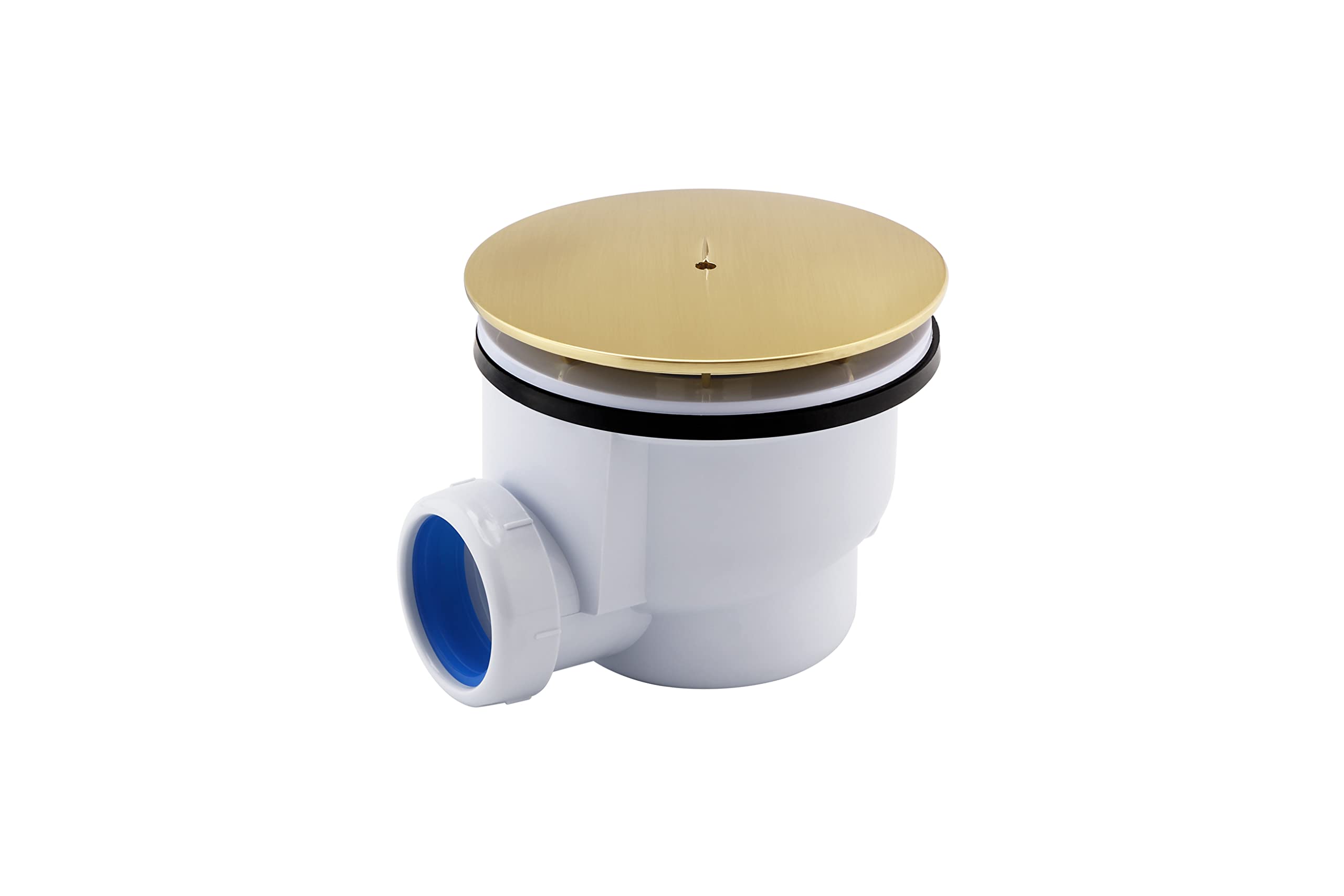Sandy Beach Brass Gold Shower Waste, Elegance, Premium 90Mm Waste Trap, Sleek Shower Tray Waste Trap, And Drain Cover Replacement Solutions - Perfectly Sized, Effortlessly Stylish (90Mm Diameter)