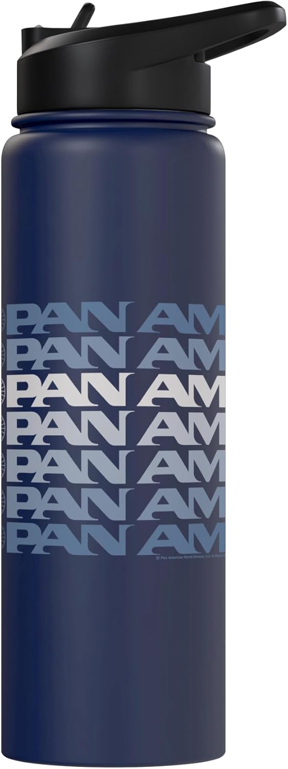 Pan Am Light Blue Gradient Cascade Stainless Steel Insulated Water Bottle