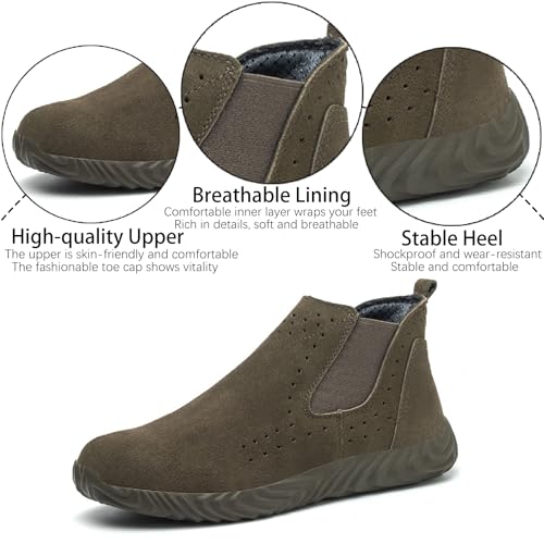 Men's Suede Platform Chukka Boots Casual Comfortable Round Toe Anti-slip Soft Bottom Ankle Booties Lightweight Industrial Walking Working Boots3