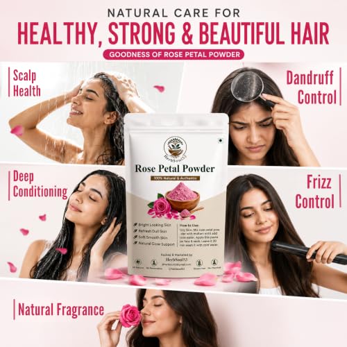 Image of Rose Petal Powder - 250g | Antioxidant Support To Revitalize Skin Health | 100% Pure & Natural | Rose Powder for Face Mask, Tanning & Glowing Skin.