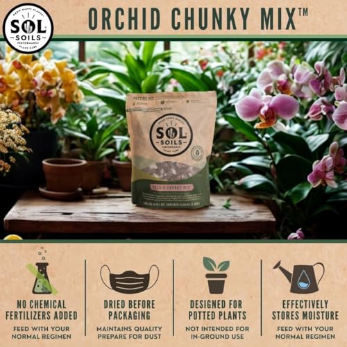 Sol Soils Mezcla Gruesa para Orquídeas 1 Galón miniatura 3