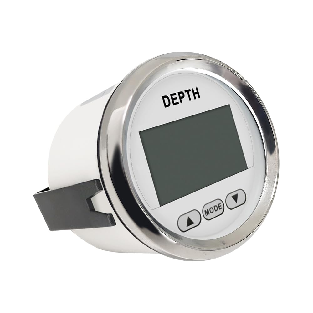 ELING Misuratore di profondità digitale 52 mm display 2 pollici retroilluminazione bianca per yacht