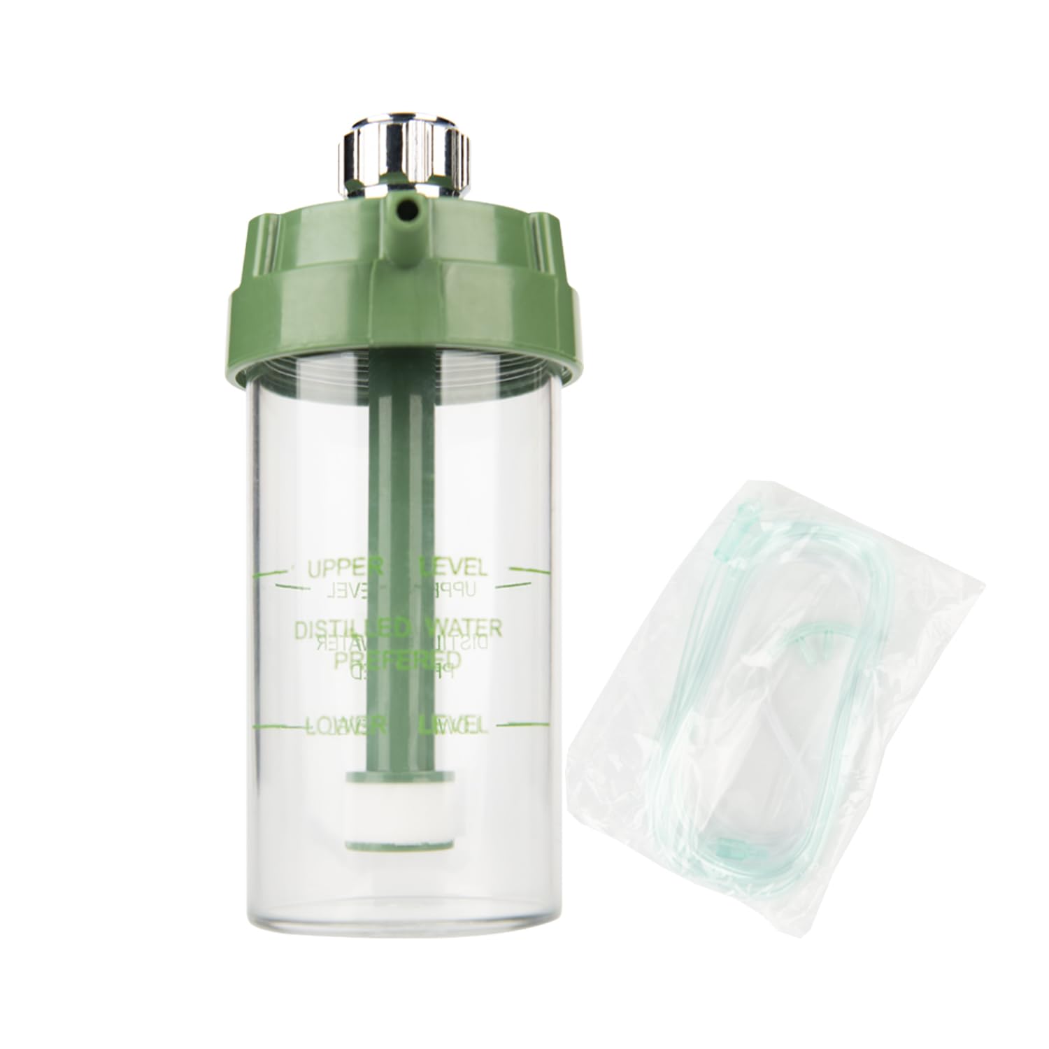 Oxygen Humidifier Bubble Bottle, Humidity for Oxygen Therapy & 1 PC Soft Oxygen Cannul
