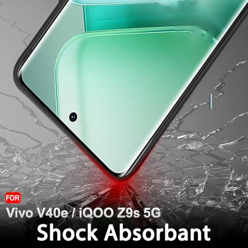 Image of TheGiftKart Sleek Back Cover Case for Vivo V40e / iQOO Z9s 5G | Slim Fit Protective Design | Ultra Matte Finish | Camera Protection Bump | Soft Silicon Cover for Vivo V40e / iQOO Z9s (Silicone, Black)