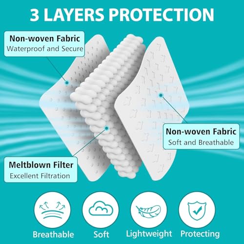 Image of MEELANA Non Woven Fabric 3 Ply Disposable Surgical Mask for Men Women with adjustable nose pin Reusable (Pack of 100) Breathable Masks