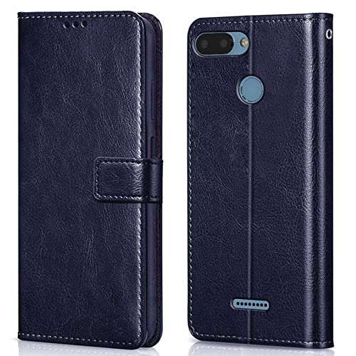 WOW IMAGINE Shock Proof Flip Cover Back Case Cover for Xiaomi Mi Redmi 6 (Flexible | Leather Finish | Card Pockets Wallet & Stand | Blue) (B07P42QR23) Amazon Price History, Amazon Price Tracker
