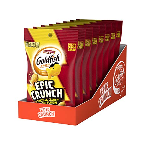 Image of Pepperidge Farm Goldfish Epic Crunch Nacho Crackers, 2.25 Ounce Snack Bag, 30 Count