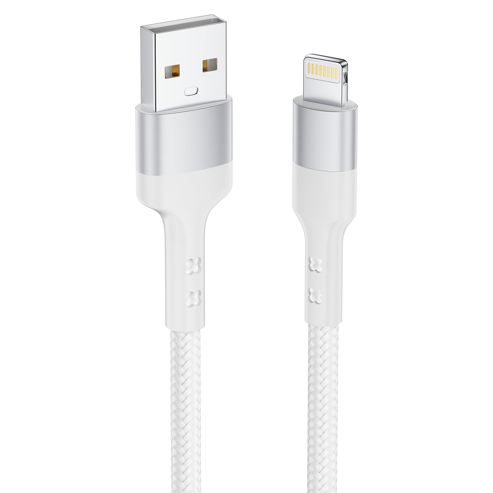 Cable iPhone 2M Cargador iPhone Carga Rápida [MFi Certificado] Cable USB iPhone Nylon Trenzado Cable Lightning Cargador para iPhone 14 13 12 11 Pro Max Mini XS XR X 8 7 6s 6 Plus SE, iPad