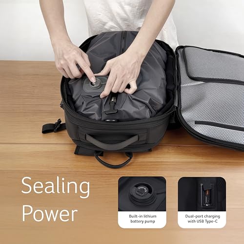 Image of Acer VacuPack Vacuum Backpack I Fit Upto 17.3 Inch Laptops I Expandable Travel Backpack with Built-in Electric Vacuum Pump I TSA Lock I USB Charging Port I Wet Dry Pocket I Anti Theft Pocket