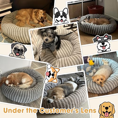 Pawk Extra Large Donut Dog Bed-XL Dog Bed Machine Washable, Calming Round Doughnut Bed Plush Provide Support for All Joints, 92x92x26cm - Image 5