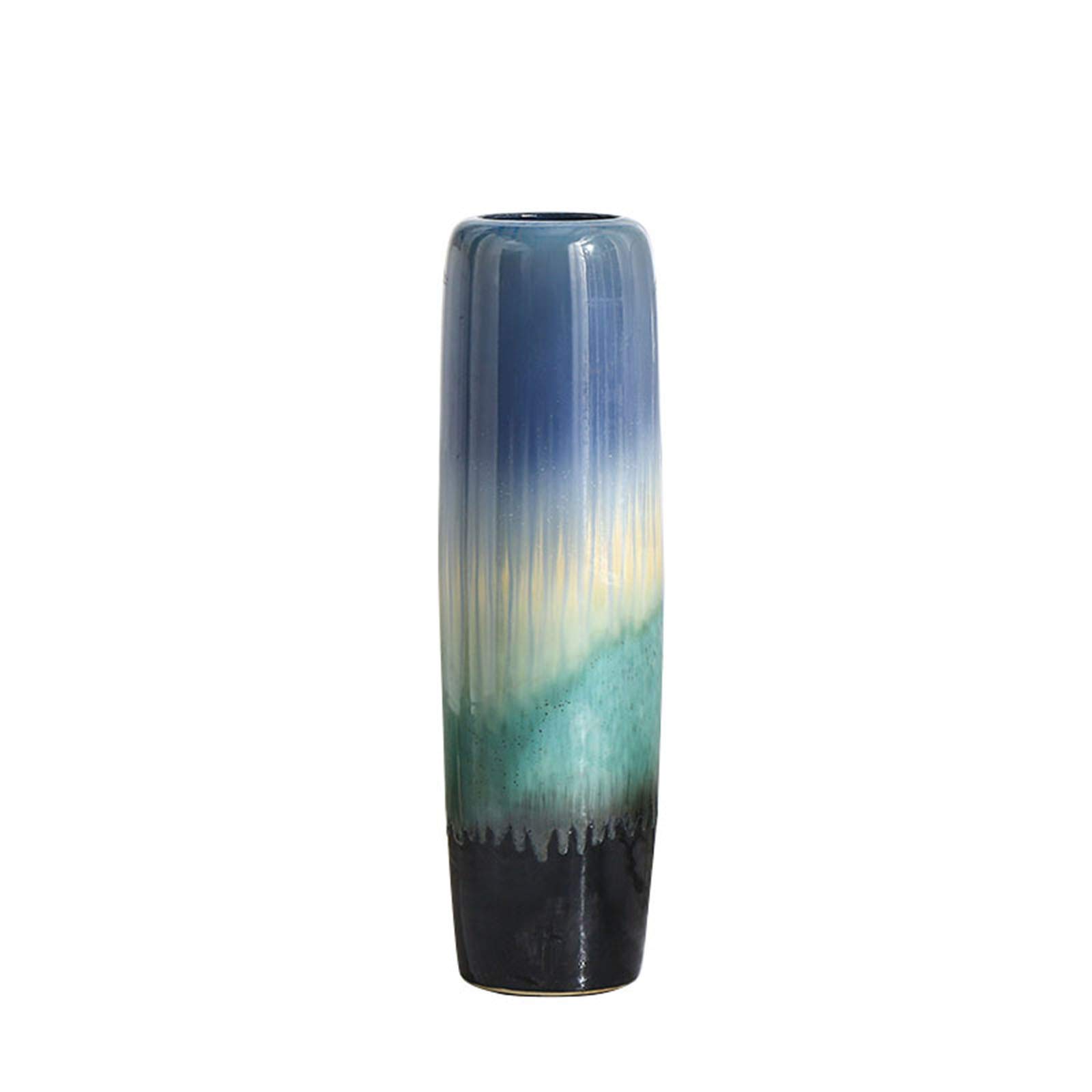 asdchZen Vase For Flowers, Large Ceramic Vase Home Multifunction Large Vase Hotel Lobby Decorative Vase,23.5 * 80CM