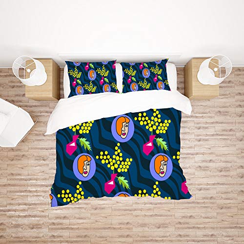 Housse de couette anti-plis CHEHONG pour lit simple en polyester résistant - 3