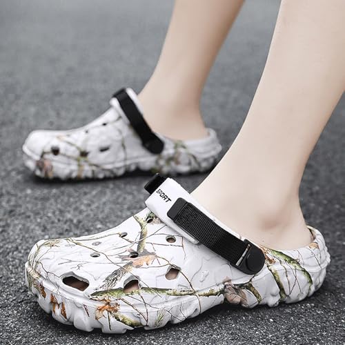 Image of SECHRITE Men's Clogs Athletic Sports Outdoor Sandals Water Beach Shoes Slippers Sandals Lightweight Comfortable Breathable with Adjustable Back Strap