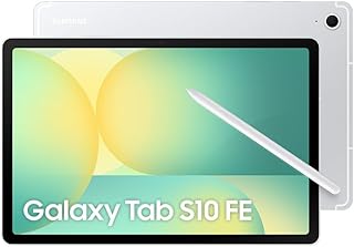 Tablet Samsung Galaxy Tab S10 FE, Prata, 128GB, 8GB RAM, Tela Imersiva de 10.9" 90Hz, Camera Traseira de 13MP, Câmera Frontal de 12MP Ultra Wide, Wifi 6, IP68, Android 15 - Produto 5 mais recomendado com 4.9 estrelas