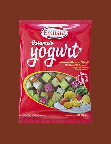 Bala De Caramelo Iogurte Frutas Vermelha 660g - Embaré