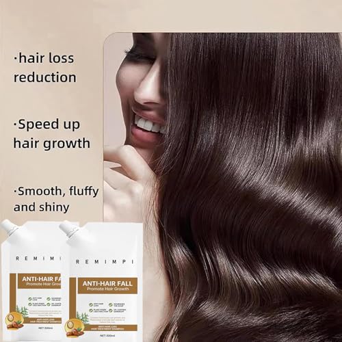 Image of Anti Hair Loss Shampoo,Remimpi Anti Hair Fall,Promote Hair Growth and Thickening & Strengthening Shampoo with Various Plant Extracts for All Hair Types (2PCS)