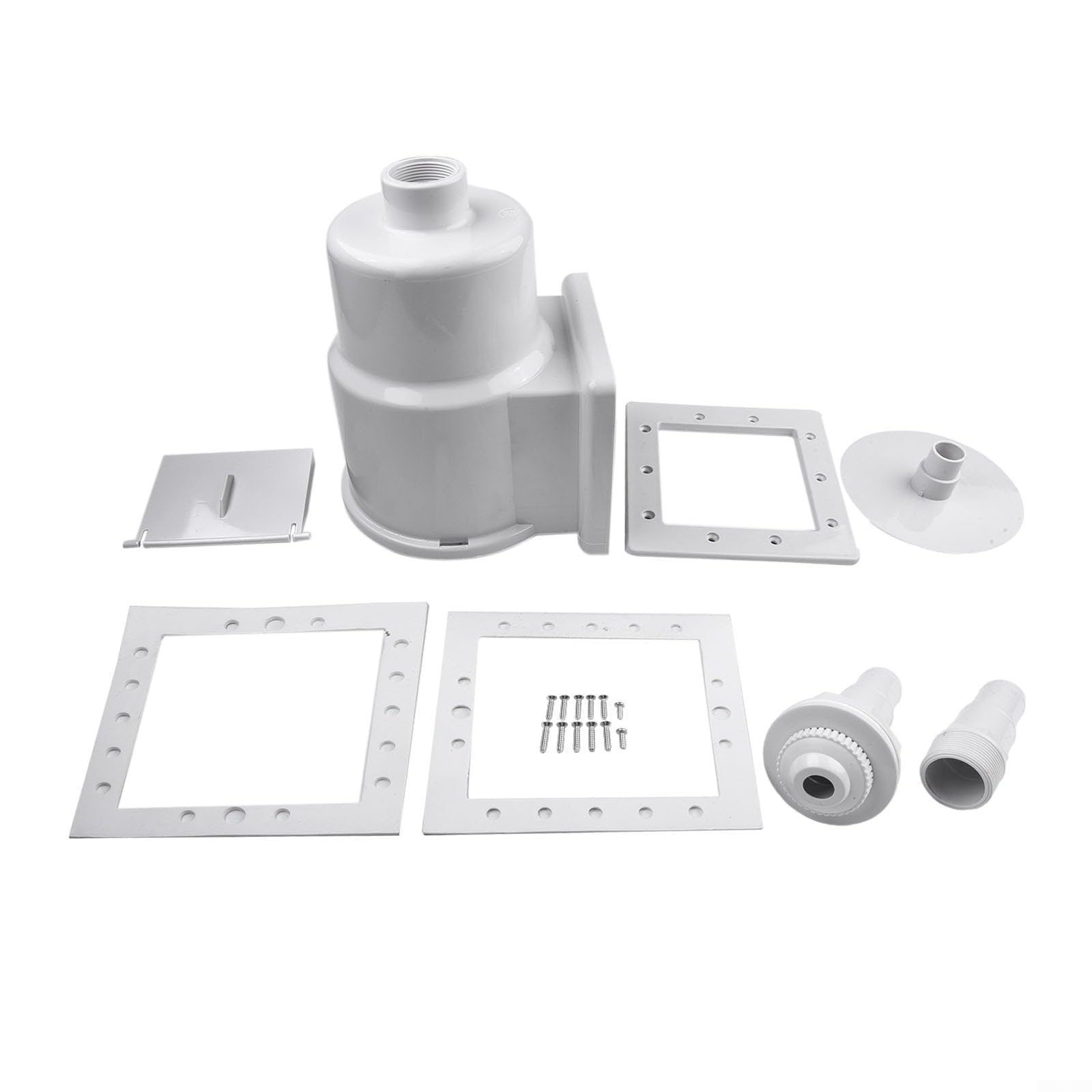 Sistema skimmer per piscina, struttura in plastica compatibile con piscine hayward SP1091LX Dyna-Skim fuori terra, include copertura per cestello e guarnizione (A)