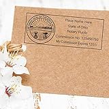 Ohio State Seal Notary Stamp, OH Notary Stamp, State Board Approved, Economical Wood Handle Rubber Stamp, Uses Stamp Pad, Rectangular Shape, Sized 1' x 2-1/2', Ohio Notary