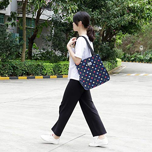 Image of KAMO Floral Tote Bag - Waterproof Lightweight Handbags Travel Shoulder Bag for Hiking Yoga Gym Swimming Travel Beach