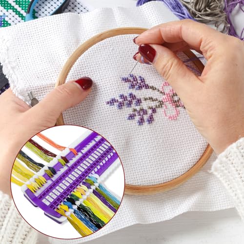 Miniatura 4 de Organizador De Hilo De Bordado De 50 Posiciones, Organizador De Hilo De Coser Con 15 Agujas De Coser Reemplazables Para Tarjetas De Papel