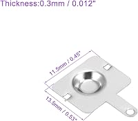 Vista 3 de DMiotech 50 pares de resortes de batería de 0.531 in x 0.453 in de repuesto de placa de contacto AA positivo a negativo niquelado para control remoto
