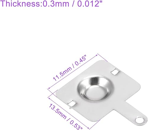 Miniatura 3 de DMiotech 50 pares de resortes de batería de 0.531 in x 0.453 in de repuesto de placa de contacto AA positivo a negativo niquelado para control remoto