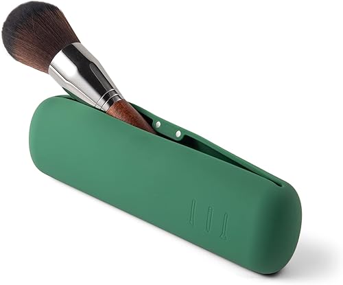 BEZOX Soportes para brochas de maquillaje de viaje, Verde, Conscise