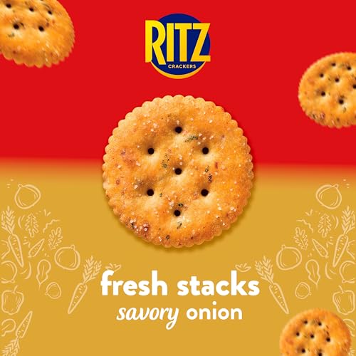 Image of RITZ Fresh Stacks Savory Onion Crackers, Travel Snacks, 8 Multi Snack Packs | Individually Wrapped