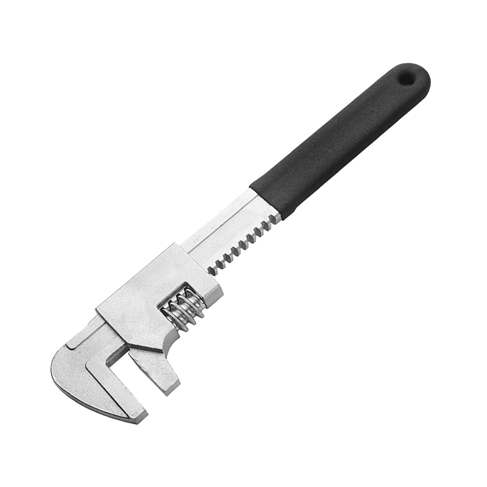 Llave automotriz de diseño antideslizante de 11 pulgadas con agarre antideslizante de silicona, llave ajustable que se adapta a una variedad de tamaños de cierre para máquinas de construcción