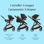 Graco Modes Element Système de voyage, Poussette pour bébé 3-en-1 et combo siège d'auto avec siège d'auto pour nourrisson SnugRide SnugLock 35 Lite, dos à la route de 1,8-16 kg (4-35 lb), Miles