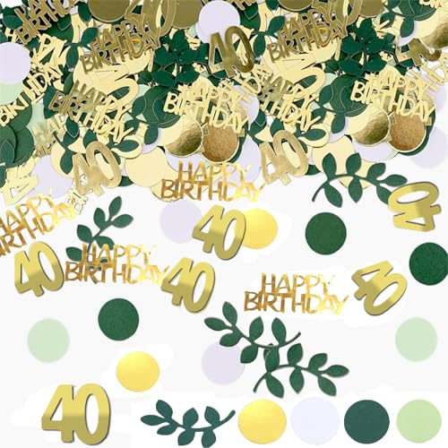 SHUBEIEUMI Confettis Anniversaire 40, 100 Pièces Confettis Décoration 40 Ans Anniversaire, Mariage, Fête