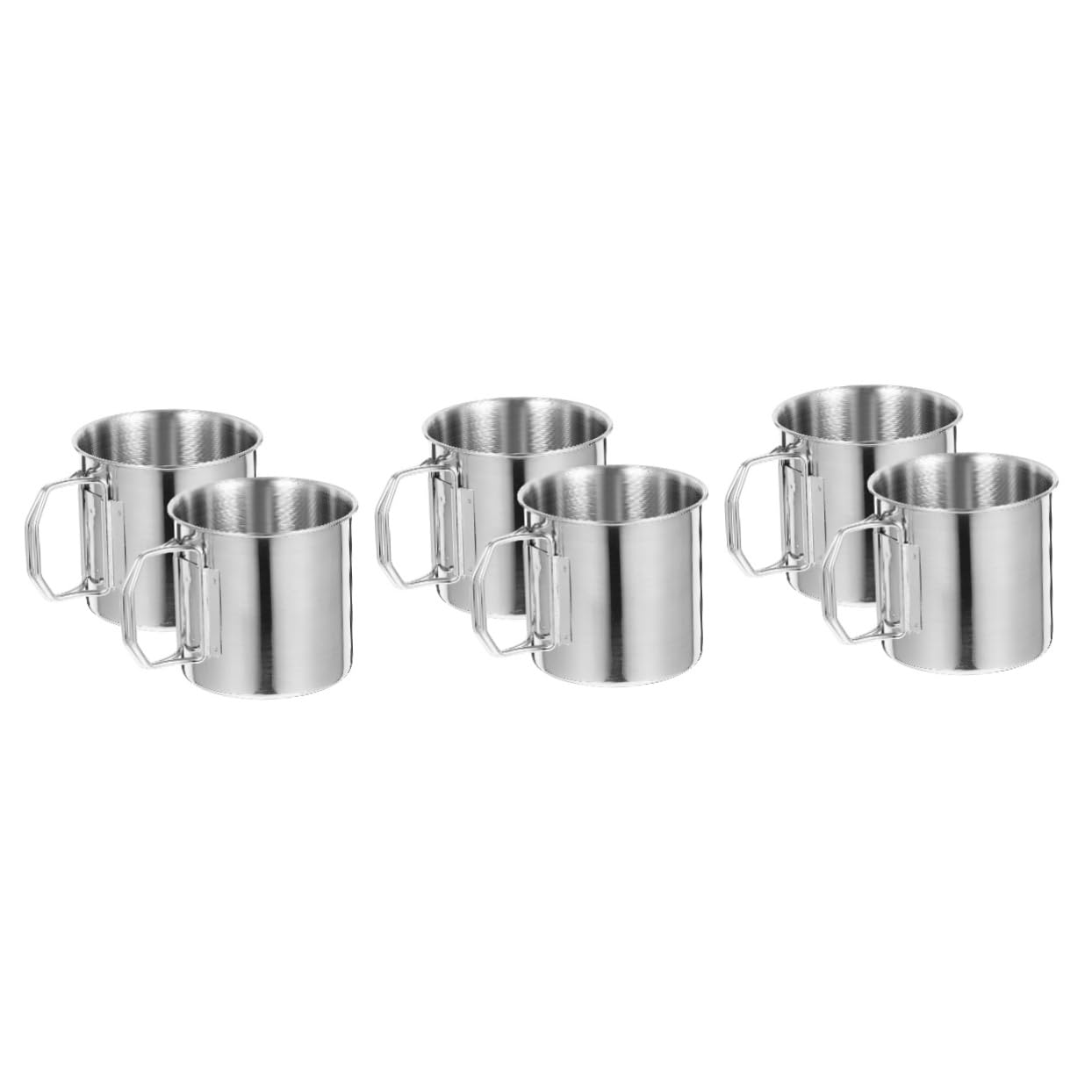 3 Ensembles Tasse De Camping Inoxydable Mug Portable Pour Boissons Pour Randonnée Activités Plein Air 2 Pièces * 3
