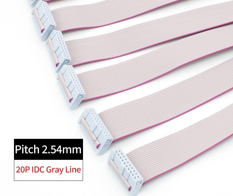 FC20P IDC2.54mm Flat Gray Cable LED Screen Connection JTAG Download(1M)