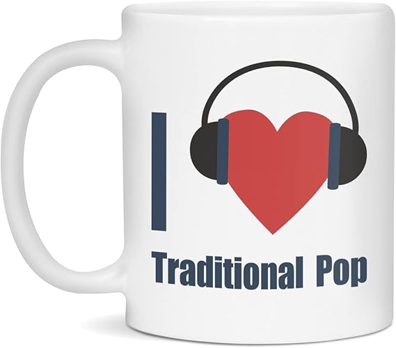 I Love Traditional Pop Mug | Traditional Pop Music, 11-Ounce White