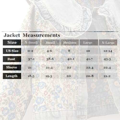 Women's Long-Sleeved Denim Jacket with a Sweet Peter Pan Collar, a Jacquard Design, and Front Pockets3