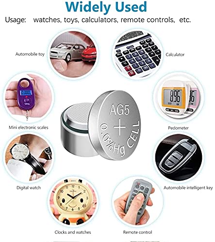 Skoanbe Lr754 309/393 Ag5 1.5V Watch Button Cell Batteries For Laser（10-Pack） #TOP2