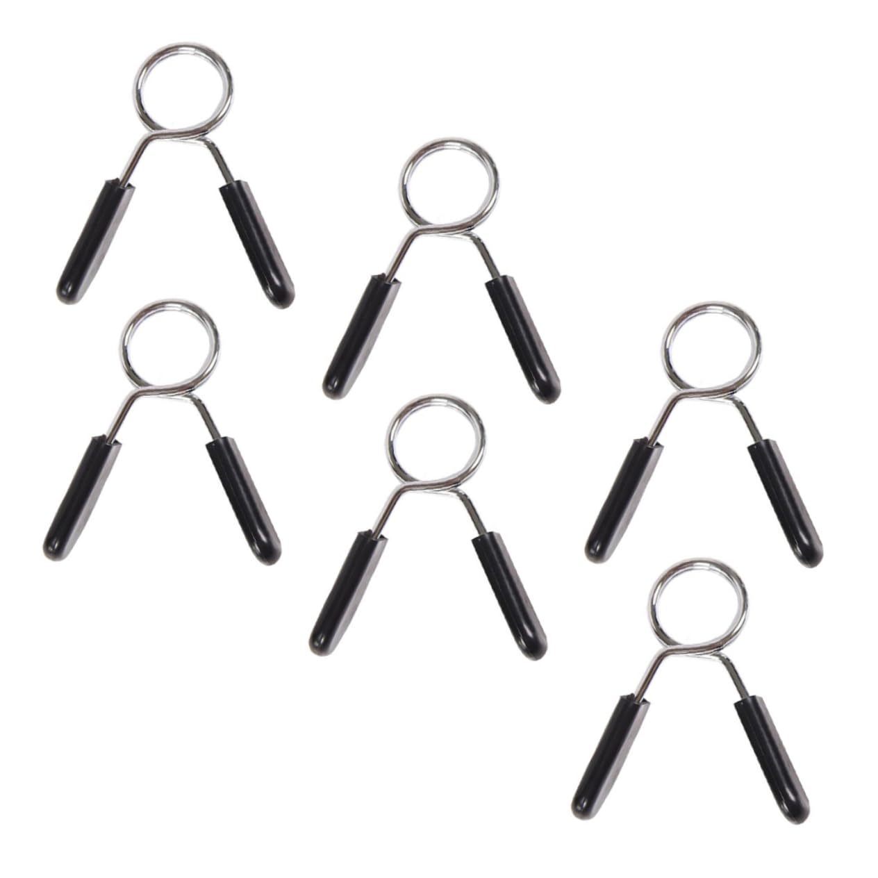 Toddmomy Barbell Clamp Snap Spring Buckle 6-Pack Barbell Clips for Overhead Press Dumbbell Spring Clip