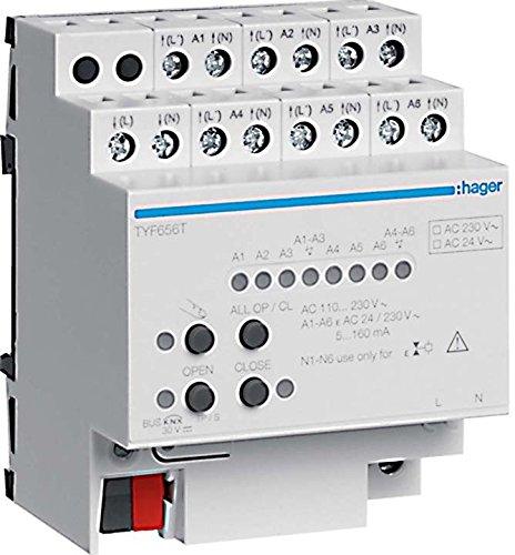 Hager tyf656t KNX – Attuatore, Riscaldamento, 6 Uscite