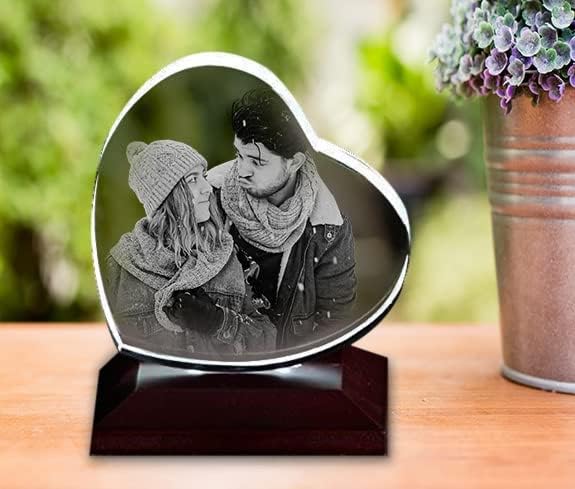 CanvasChamp Foto de cristal 3D personalizada, foto 3D personalizada, uno de nuestros regalos fotográficos más elegantes y deslumbrantes (forma de