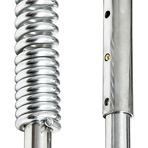 Relaxdays Fahrradleine mit Federpuffer, Abstandhalter, für Hunde, verstellbar, H x B x T: 47 x 21,5 x 5 cm, silber-gelb