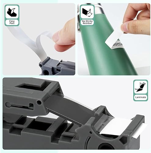 Miniatura 5 de Topcolor Paquete de 6 cintas laminadas Tz de 0.354 in 0.35 pulgadas compatibles con Brother Tze-221 Tze-121 Tze-421 Tze-521 Tze-621 Tze-721 P Touch