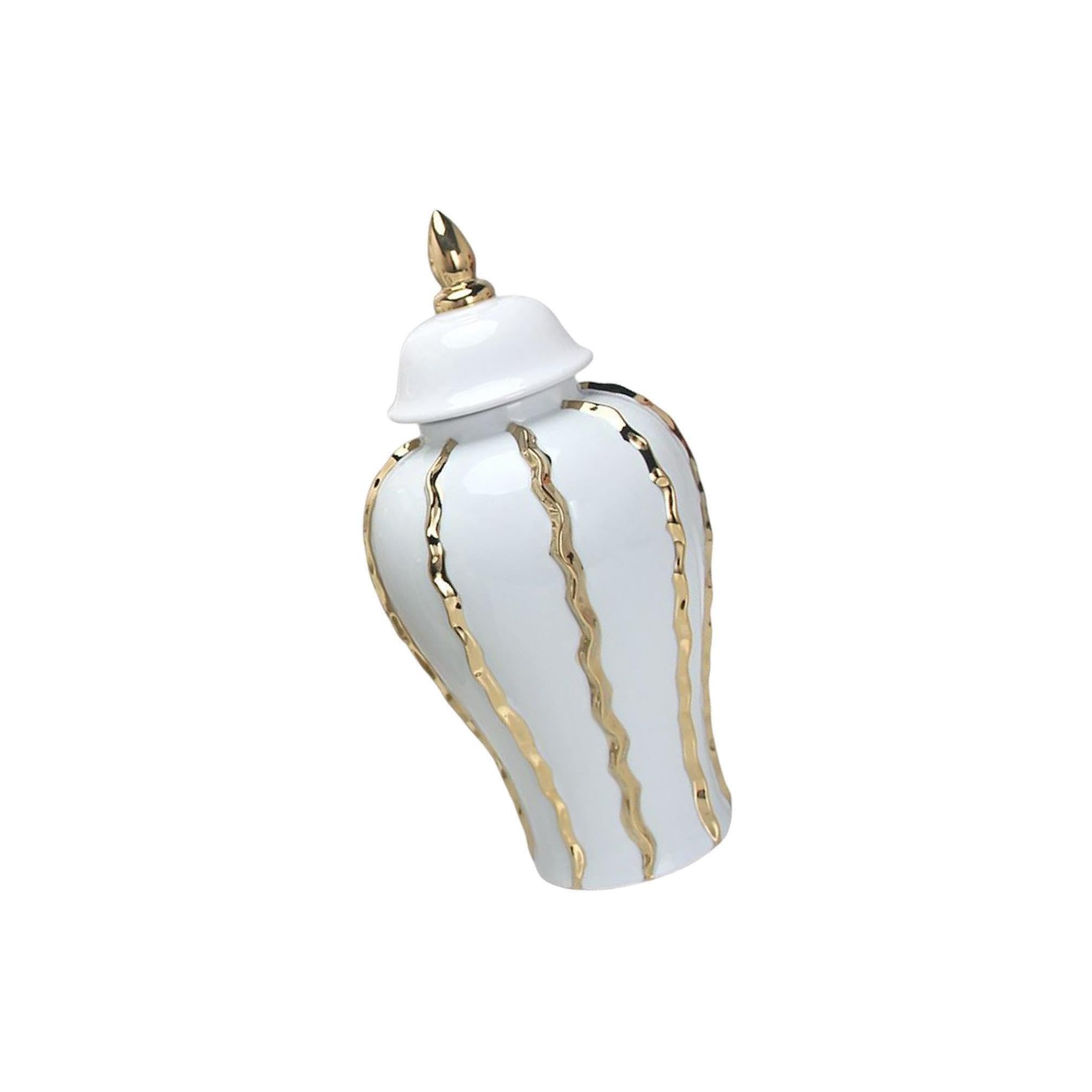 Zambuph Exquisite Ceramic Ginger Jar Flower Vase Stunning Addition to Home Display and Weddings, M