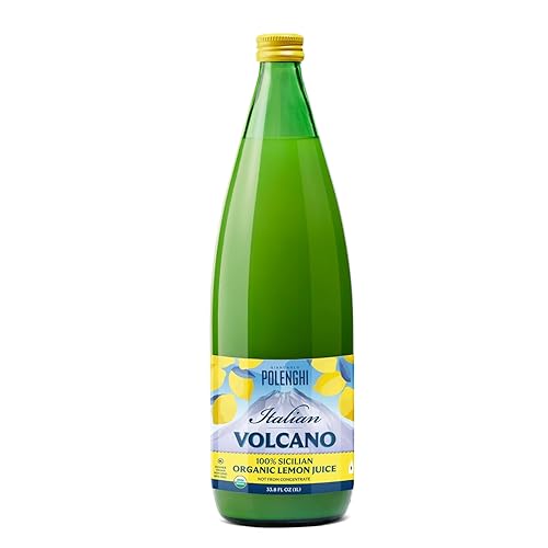 Volcano Bursts - Jugo de limón italiano orgánico, 33.8 oz (1 litro)