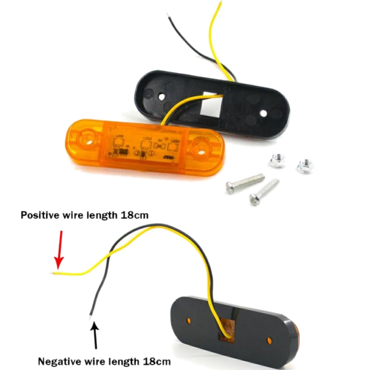 Luci di posizione laterali per auto 10pcs, 3 LED 12V-24V indicatori di direzione per auto, IP65, impermeabili, luci di posizione per camion, camper, roulotte, bianco + rosso + giallo + verde + blu