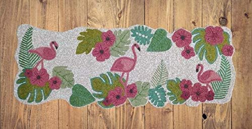 HM Creations Beaded Table Table Runner,Decorative Table Runner,Farmhouse Decor Table Runner,Rustic Bridal Shower Runner Rustic Bridal Shower for Tabletop Farmhouse Home and Kitchen